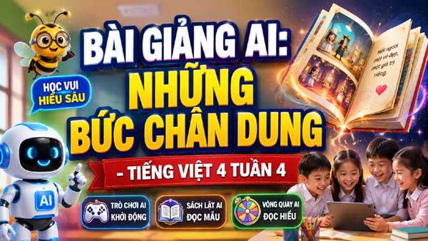 Bài giảng AI Những bức chân dung - Tiếng Việt 4 tuần 4: Giúp học sinh trân trọng sự khác biệt
