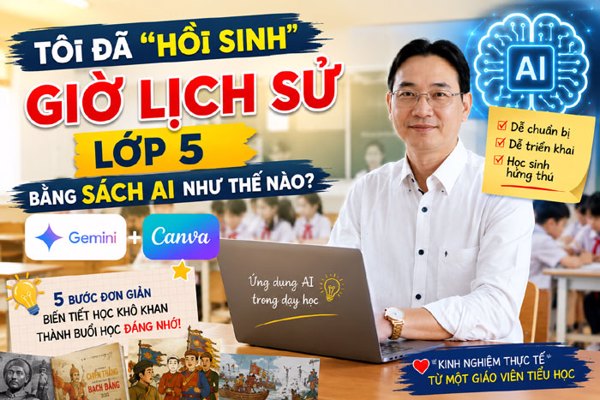 Tôi đã "hồi sinh" những giờ Lịch sử lớp 5 bằng sách lật AI như thế nào?