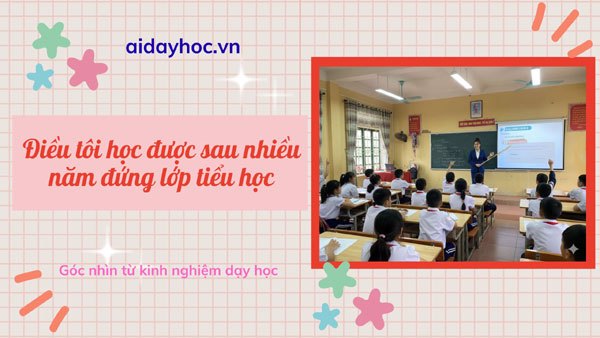 Điều tôi học được sau nhiều năm đứng lớp tiểu học